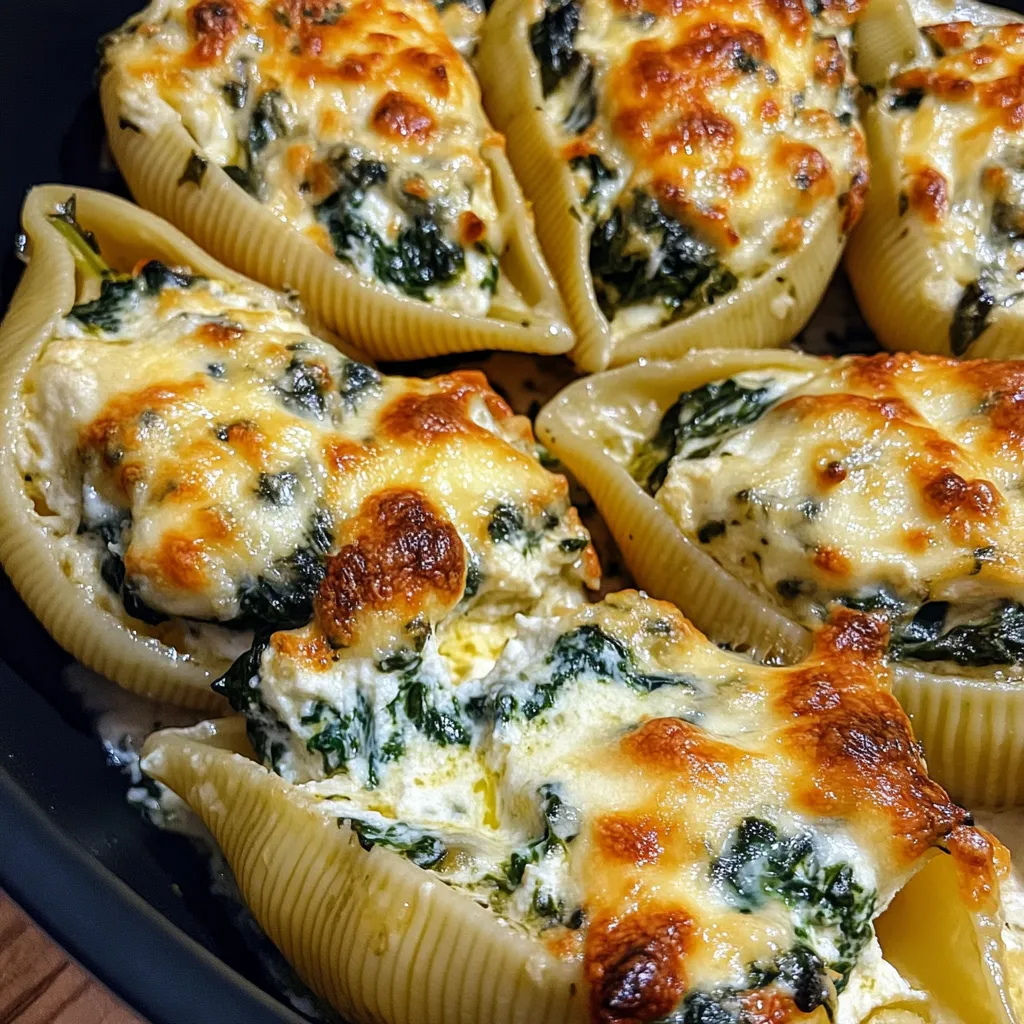 Classic Italian Stuffed Shells with Creamy Spinach and Fresh Ricotta Cheese